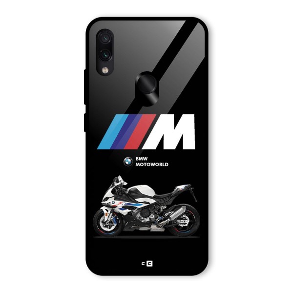 Superbike Stripes Glass Back Case for Redmi Note 7