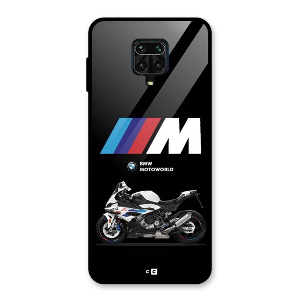 Superbike Stripes Glass Back Case for Redmi Note 9 Pro