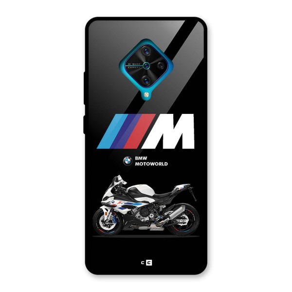 Superbike Stripes Glass Back Case for Vivo S1 Pro