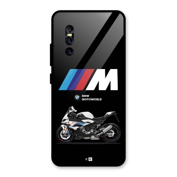 Superbike Stripes Glass Back Case for Vivo V15 Pro