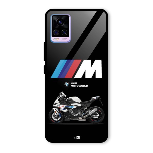 Superbike Stripes Glass Back Case for Vivo V20 Pro