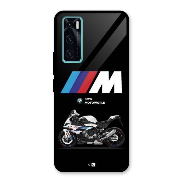 Superbike Stripes Glass Back Case for Vivo V20 SE