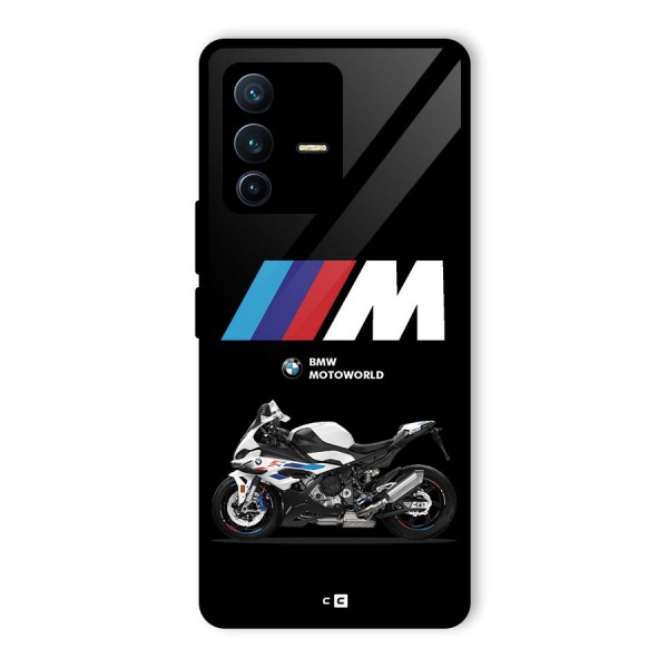 Superbike Stripes Glass Back Case for Vivo V23 Pro