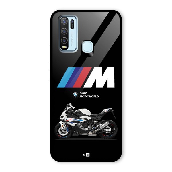 Superbike Stripes Glass Back Case for Vivo Y50