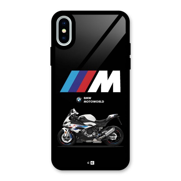 Superbike Stripes Glass Back Case for iPhone X