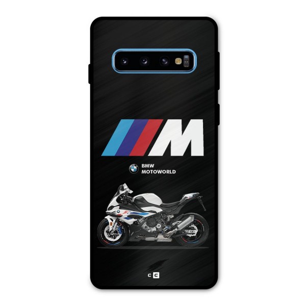 Superbike Stripes Metal Back Case for Galaxy S10