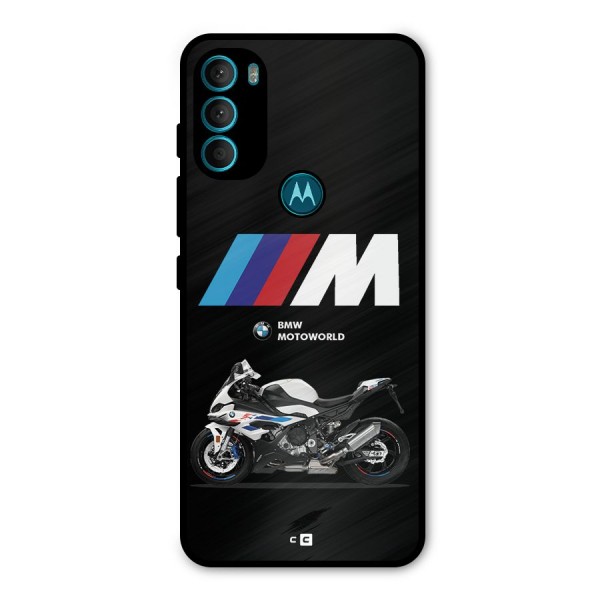 Superbike Stripes Metal Back Case for Moto G71 5G