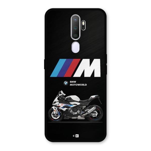 Superbike Stripes Metal Back Case for Oppo A5 (2020)