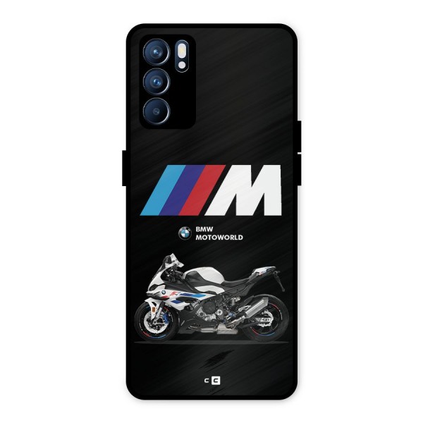 Superbike Stripes Metal Back Case for Oppo Reno6 5G