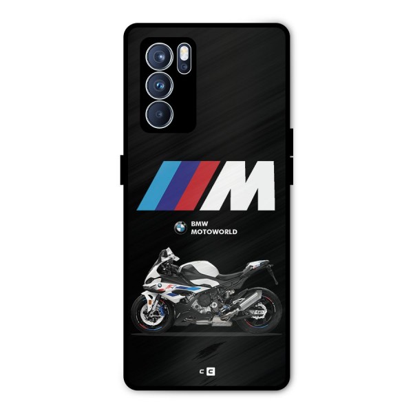 Superbike Stripes Metal Back Case for Oppo Reno6 Pro 5G