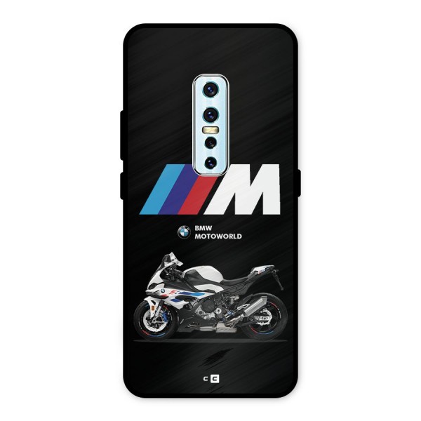 Superbike Stripes Metal Back Case for Vivo V17 Pro