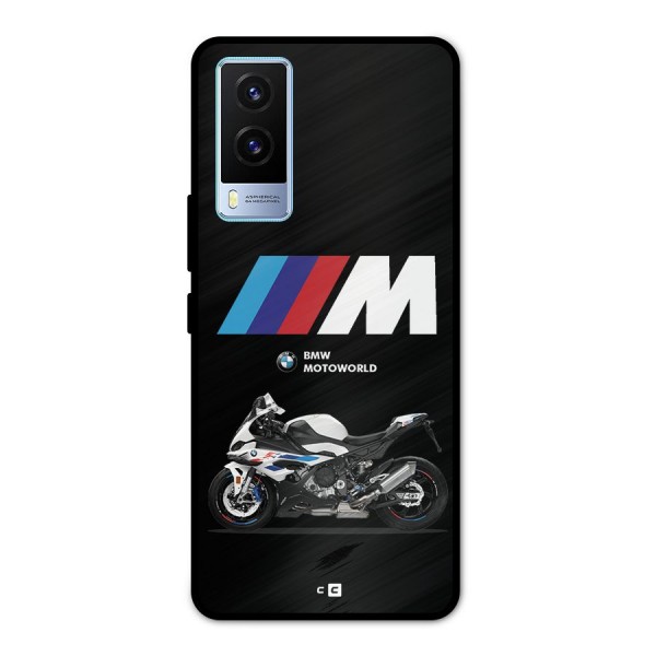 Superbike Stripes Metal Back Case for Vivo V21e 5G