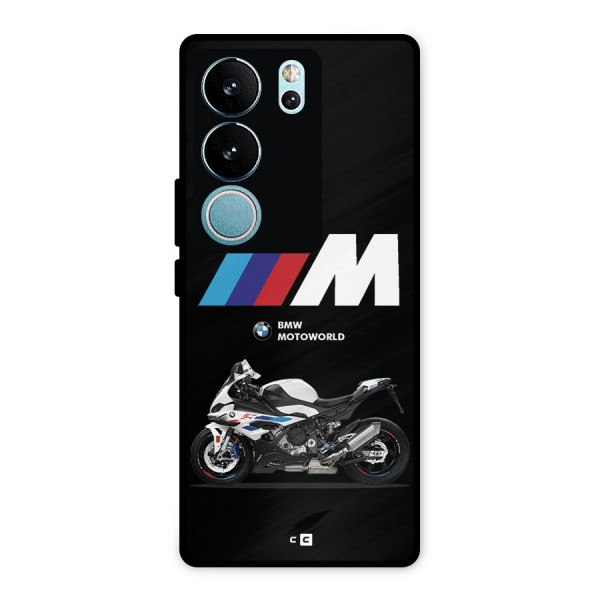 Superbike Stripes Metal Back Case for Vivo V29 Pro