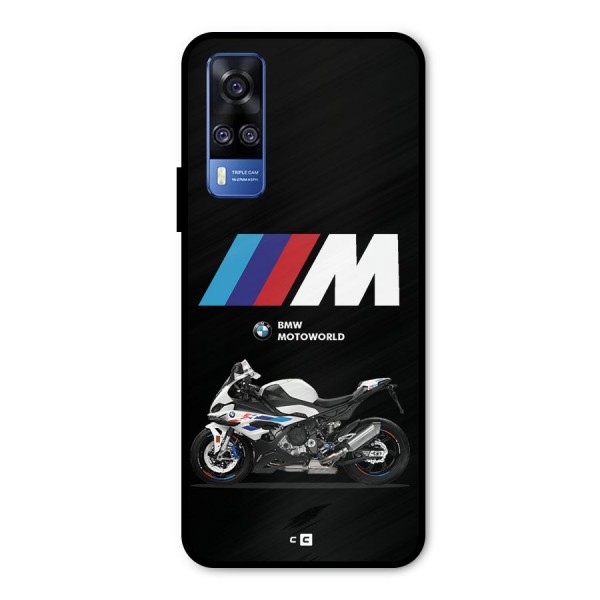 Superbike Stripes Metal Back Case for Vivo Y31