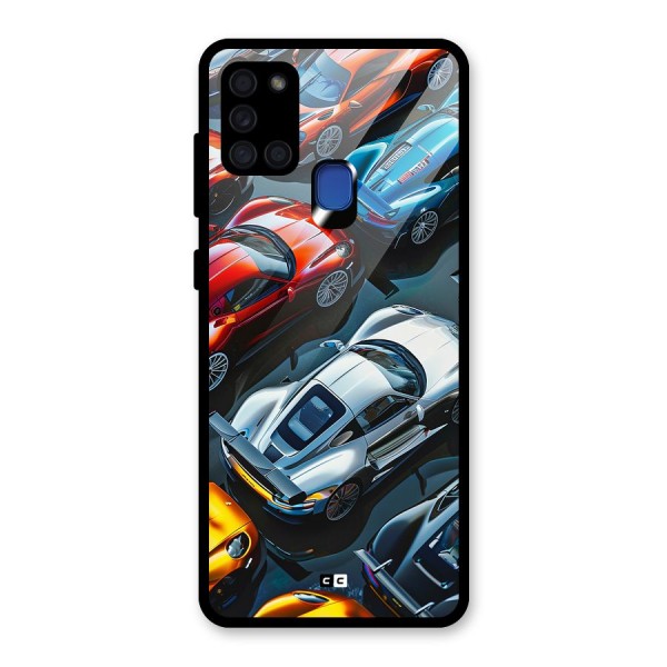 Supercar Club Glass Back Case for Galaxy A21s