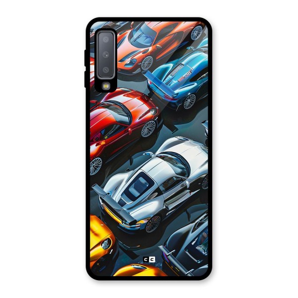 Supercar Club Glass Back Case for Galaxy A7 (2018)