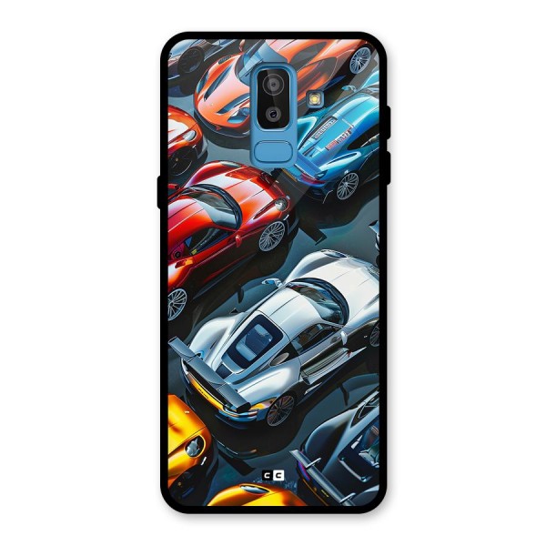 Supercar Club Glass Back Case for Galaxy J8