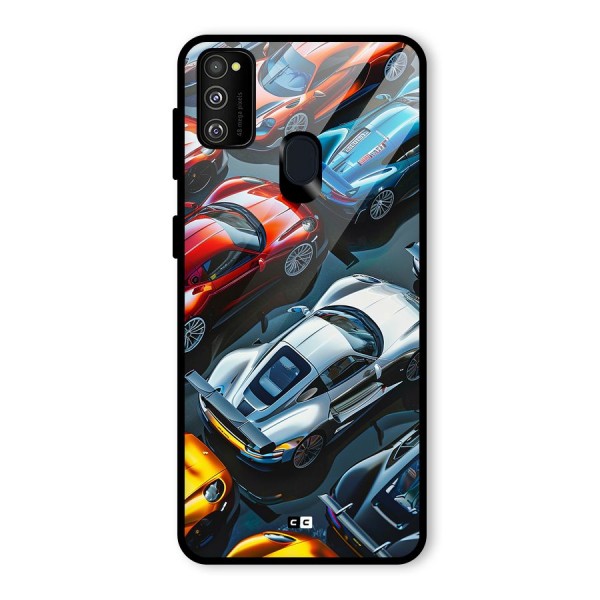 Supercar Club Glass Back Case for Galaxy M21