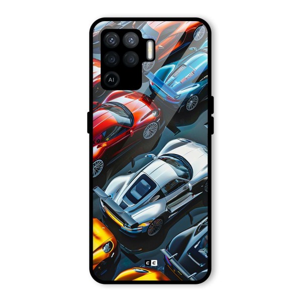 Supercar Club Glass Back Case for Oppo F19 Pro