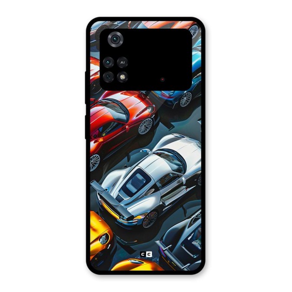 Supercar Club Glass Back Case for Poco M4 Pro 4G