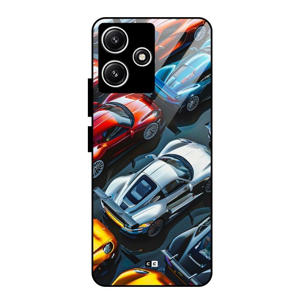 Supercar Club Glass Back Case for Poco M6 Pro