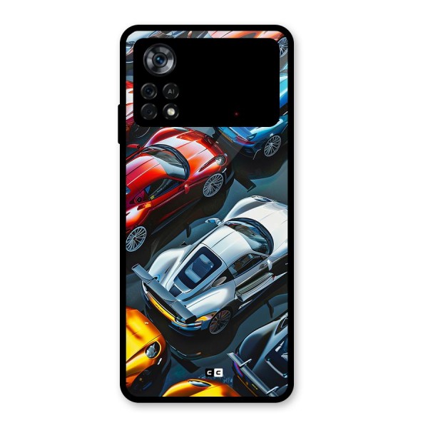 Supercar Club Glass Back Case for Poco X4 Pro 5G