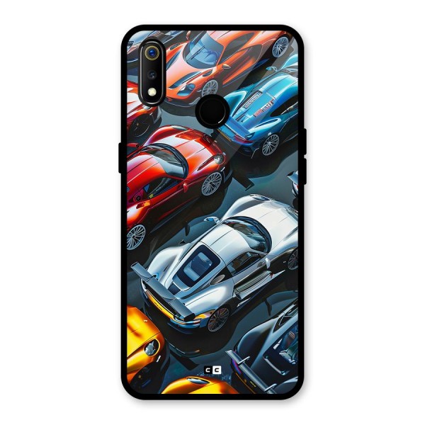 Supercar Club Glass Back Case for Realme 3