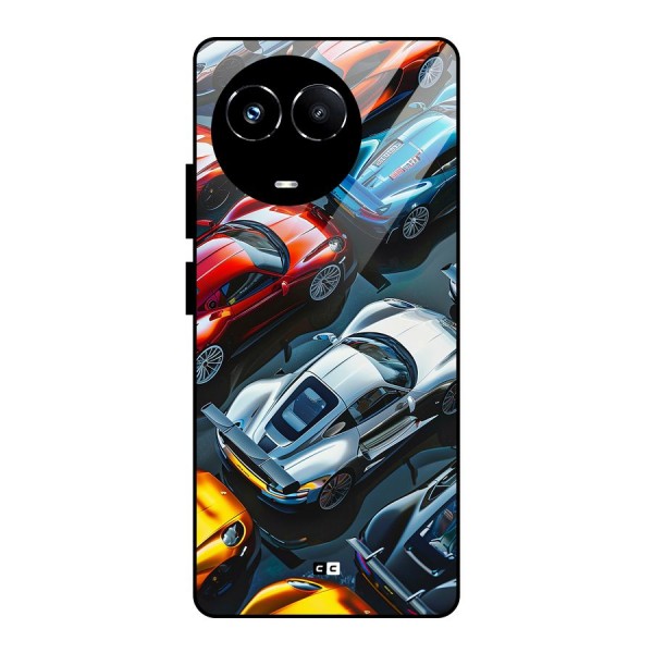 Supercar Club Glass Back Case for Realme Narzo 60X