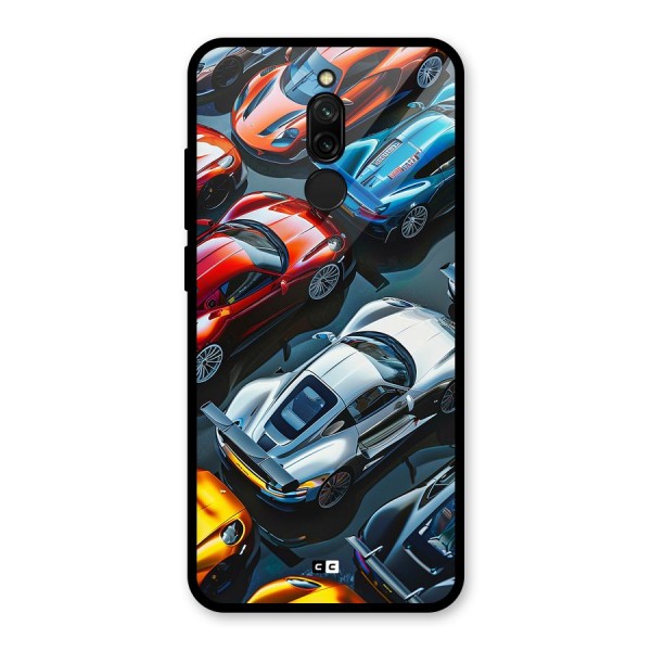 Supercar Club Glass Back Case for Redmi 8