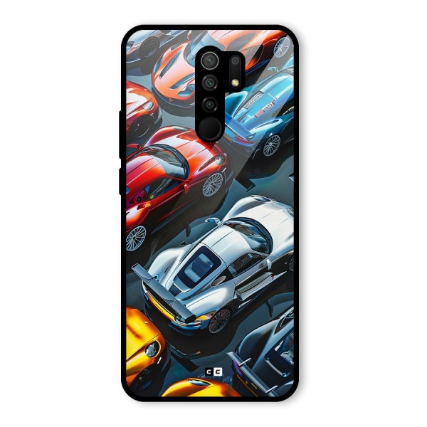 Supercar Club Glass Back Case for Redmi 9 Prime