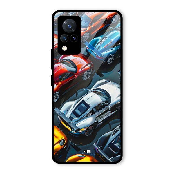 Supercar Club Glass Back Case for Vivo V21 5G