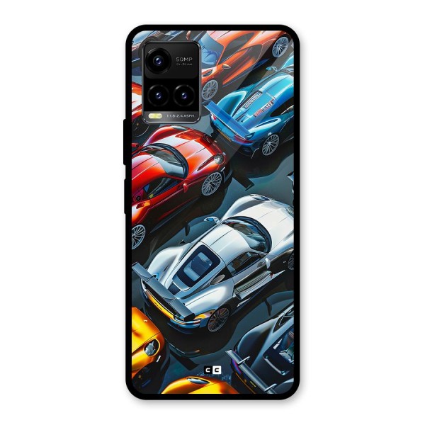 Supercar Club Glass Back Case for Vivo Y21G