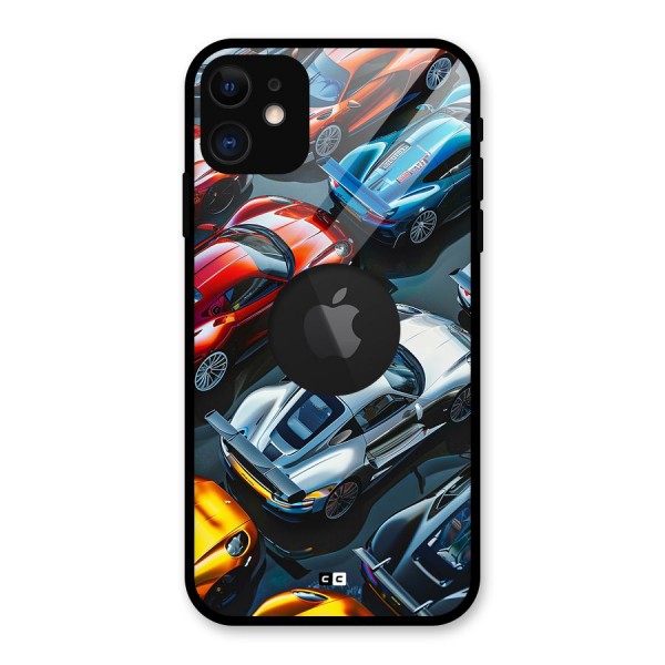 Supercar Club Glass Back Case for iPhone 11 Logo Cut