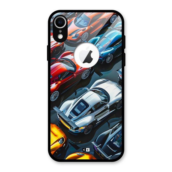 Supercar Club Glass Back Case for iPhone XR Logo Cut