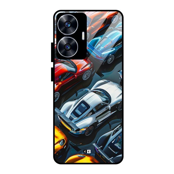 Supercar Club Glass Back Case for realme C55