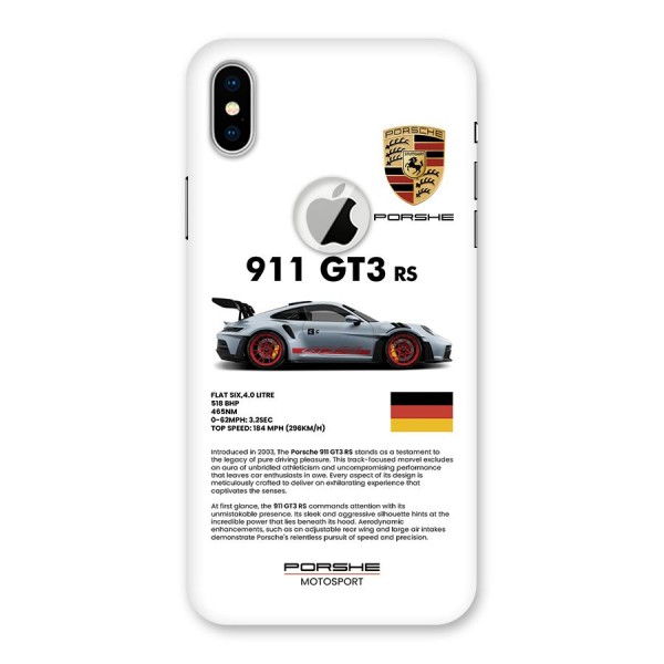 Supercar Features Back Case for iPhone XS Logo Cut