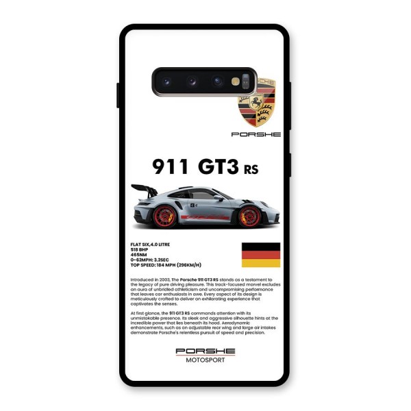 Supercar Features Glass Back Case for Galaxy S10 Plus