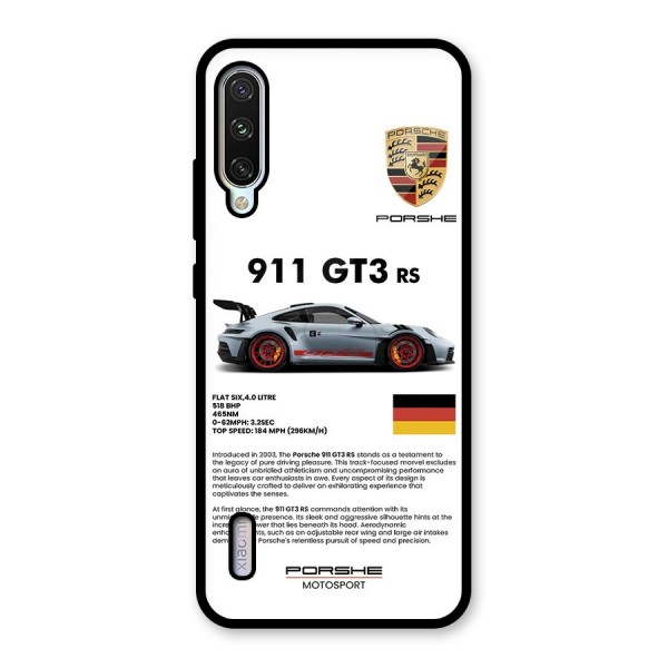 Supercar Features Glass Back Case for Mi A3