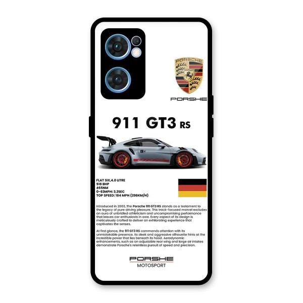 Supercar Features Glass Back Case for Oppo Reno7 5G