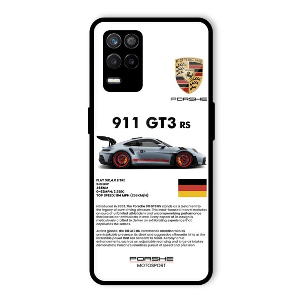 Supercar Features Glass Back Case for Realme 8s 5G