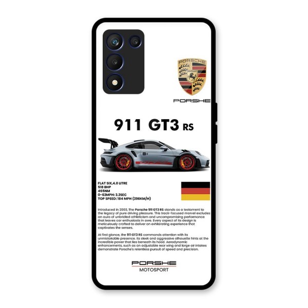 Supercar Features Glass Back Case for Realme 9 5G Speed