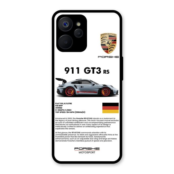 Supercar Features Glass Back Case for Realme 9i 5G