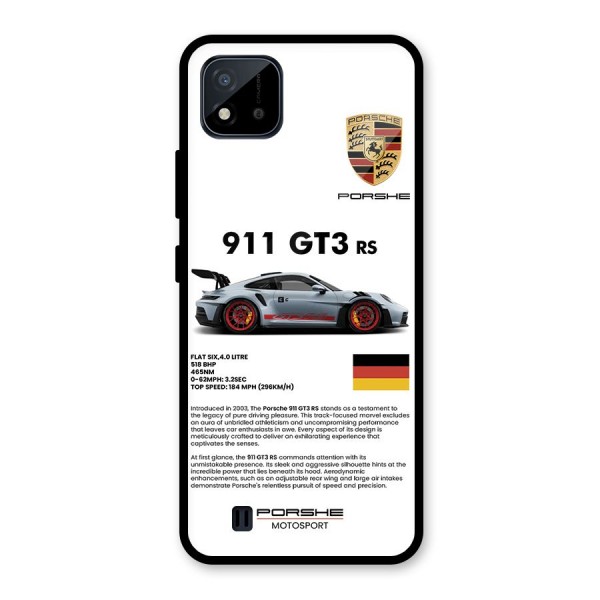 Supercar Features Glass Back Case for Realme C11 2021