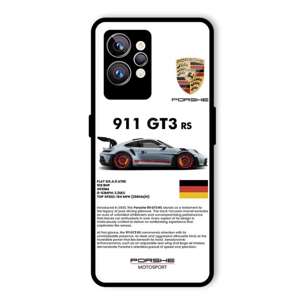 Supercar Features Glass Back Case for Realme GT2 Pro