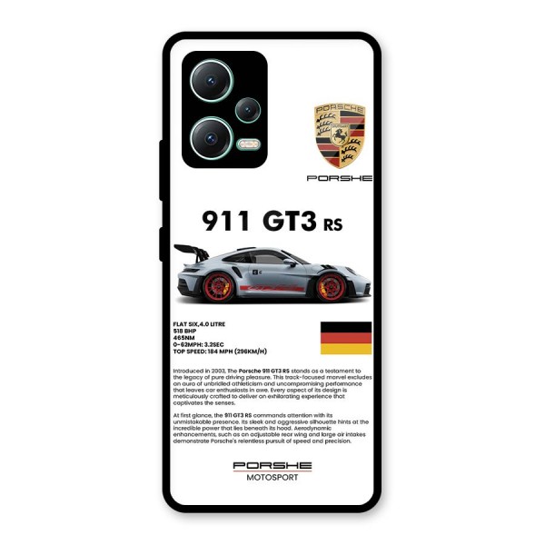 Supercar Features Glass Back Case for Redmi Note 12 5G