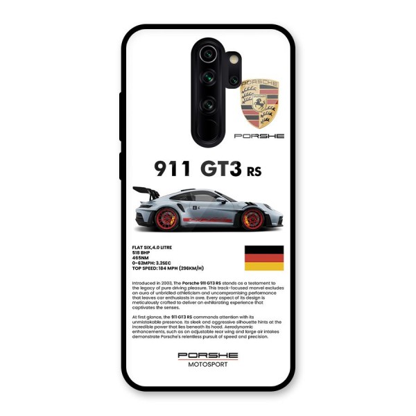 Supercar Features Glass Back Case for Redmi Note 8 Pro