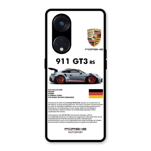 Supercar Features Glass Back Case for Reno8 T 5G