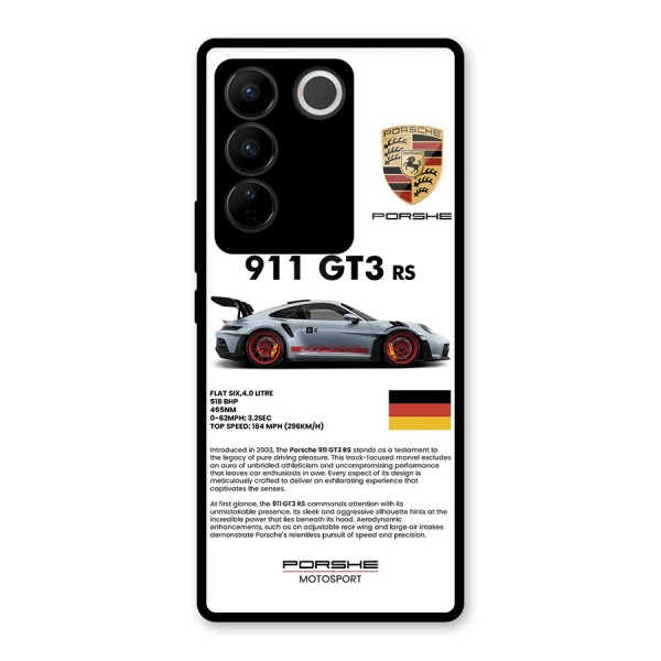 Supercar Features Glass Back Case for Vivo V27