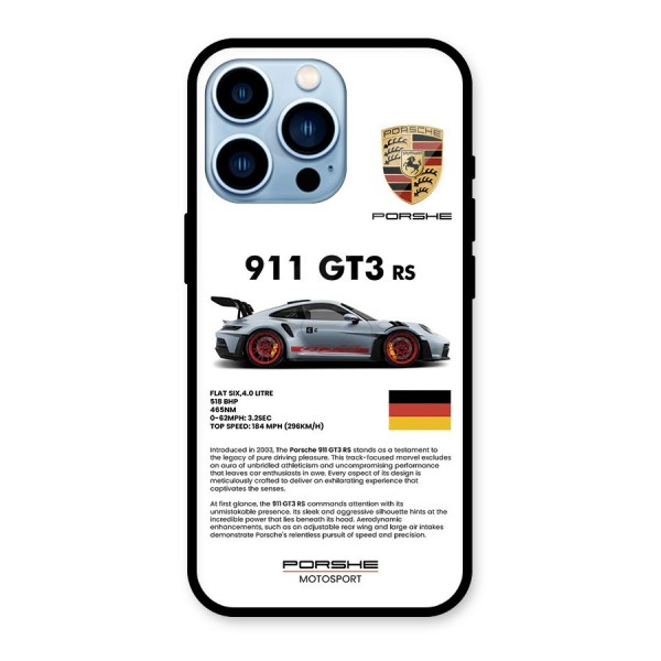 Supercar Features Glass Back Case for iPhone 13 Pro