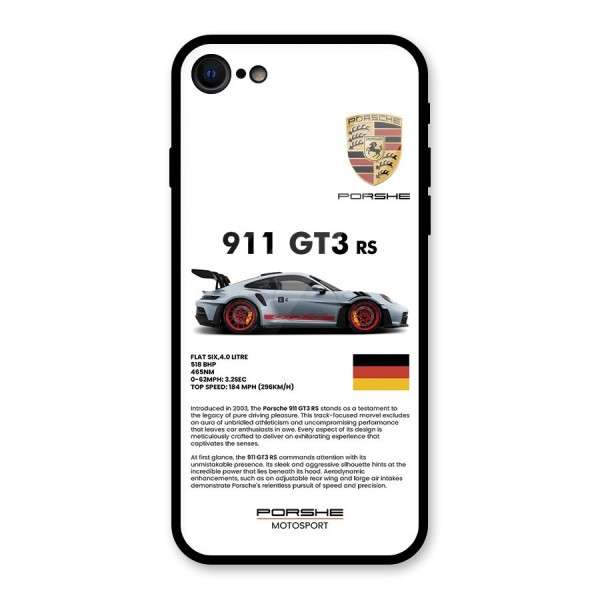 Supercar Features Glass Back Case for iPhone 8